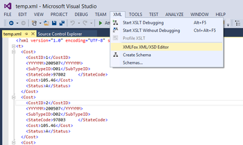 XMLFox Visual Studio XML Editor screenshot
