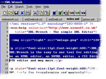 XML:Wrench screenshot