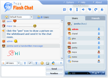 Xoops Chat Module for 123 Flash Chat screenshot 2