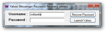 Yahoo Password Recovery screenshot