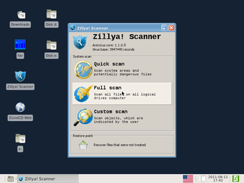 Zillya! LiveCD screenshot