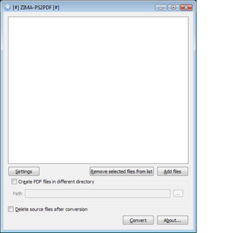 ZIMA-PS2PDF screenshot