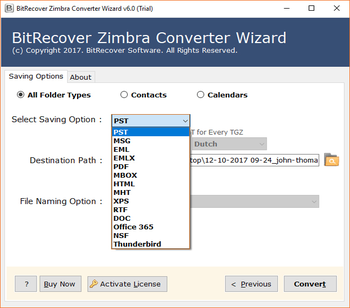 Zimbra Converter Wizard screenshot 4