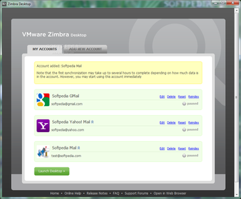 Zimbra Desktop screenshot