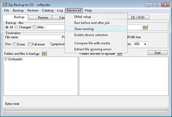Zip Backup To CD screenshot 2