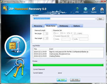 ZIP Password Recovery screenshot 3