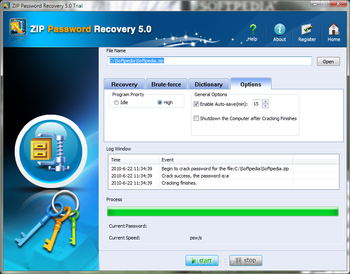 ZIP Password Recovery screenshot 4