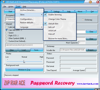 ZIP RAR ACE Password Recovery screenshot 4
