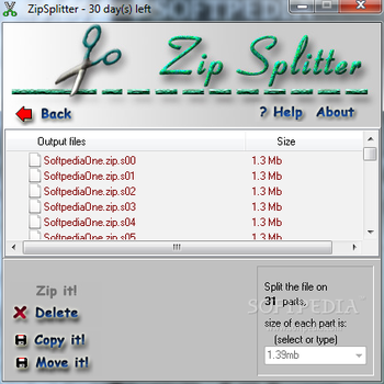 ZipSplitter screenshot 3