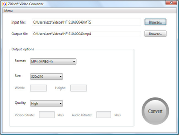 Zizisoft Video Converter screenshot