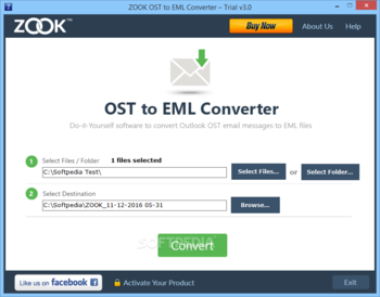 ZOOK OST to EML Converter screenshot