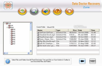 Zune Disk Files undelete Tool screenshot 2
