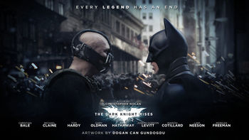 Bane and Batman in The Dark Knight Rises screenshot