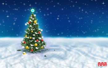 Christmas Tree Snow Sky screenshot
