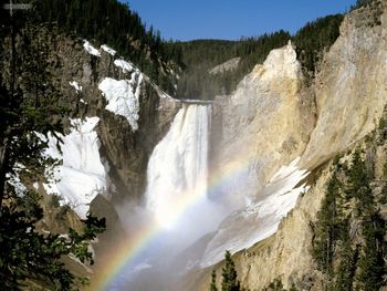 Colors Lower Falls Yellowstone National Park Wyoming screenshot