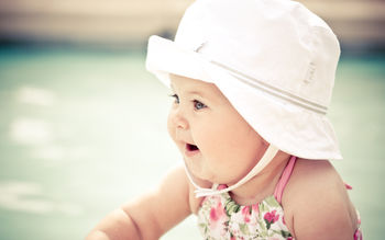 Cute Baby With Hat screenshot