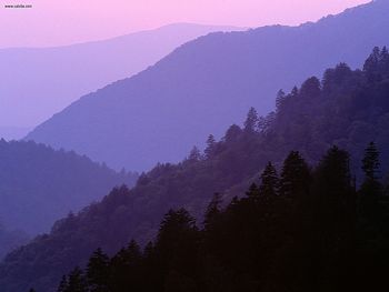 Dusk From Mortons Overlook Great Smoky Mountains National Park Tennessee screenshot