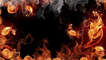 Fire Leaves Smoke Abstract screenshot