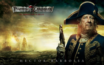 Geoffrey Rush in Pirates Of The Caribbean 4 screenshot