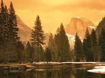 Half Dome And The Merced River, Yosemite National Park, Cali screenshot