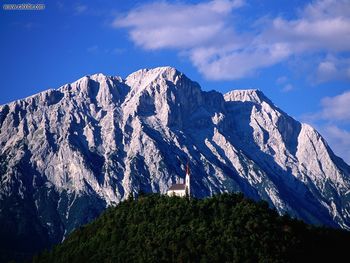 Hillside Church And Mount Griesspitzen Tirol Austria screenshot