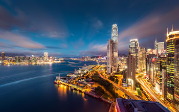 Hong Kong Harbour Night Lights screenshot