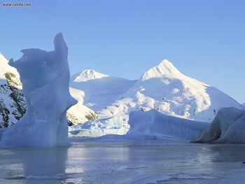 Icebergs Portage Glacier Alaska screenshot