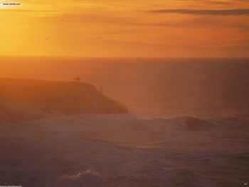 Landscapes Winter Sunrise Lighthouse Point Santa Cruz California screenshot
