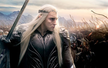 Lee Pace as Thranduil in Hobbit 3 screenshot