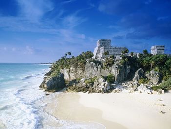 Mayan Ruins Mexico Beach screenshot