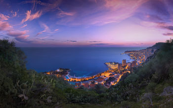 Monaco Purple Clouds Sunset screenshot