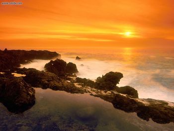 Orange Sunset Verdes Peninsula California screenshot