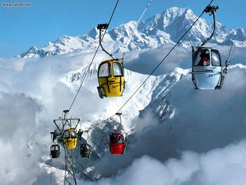 Poma Lift Mount Blanc Courcheval France screenshot