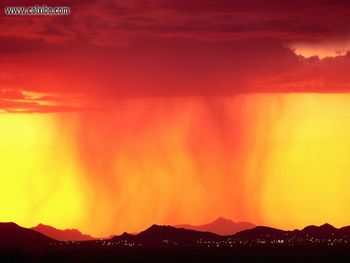 Rain Storm At Sunset screenshot