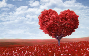 Red Love Heart Tree screenshot