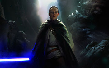 Rey Star Wars The Last Jedi Artwork screenshot