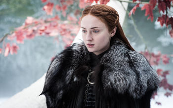 Sophie Turner Sansa Stark Game of Thrones Season 7 4K screenshot