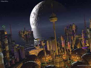 Spire City Night screenshot