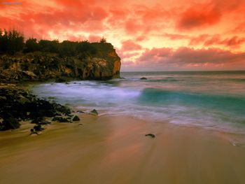 Sunset At Shipwrecks, Poipu, Kauai, Hawaii screenshot