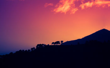 Sunset Dark Mountains Italy HD screenshot