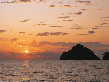Sunset Off The Pacific Coast Of Baja Mexico screenshot