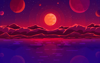 Sunset Planets HD screenshot