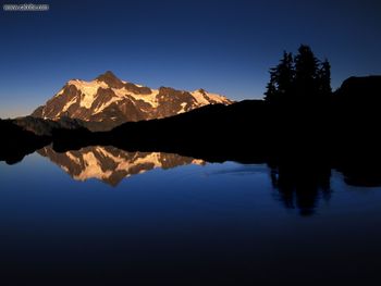 Sunset Reflections Mount Shuksan Washington screenshot