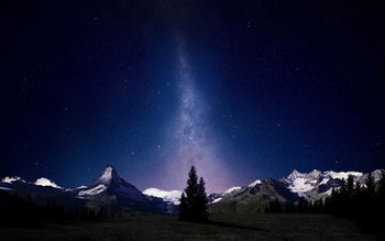 Swiss Alps Night Sky screenshot