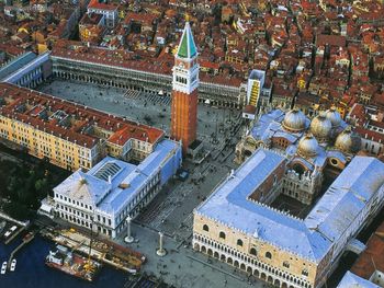 The Bell Tower Of San Marco Square From Air screenshot