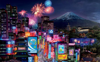 Tokyo City in Cars 2 screenshot