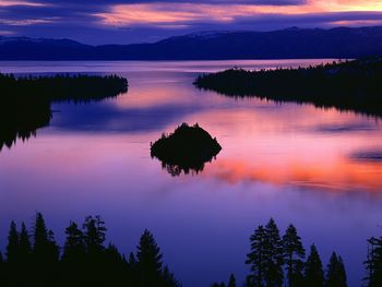 Twilight Color At Emerald Bay, Lake Tahoe, California screenshot