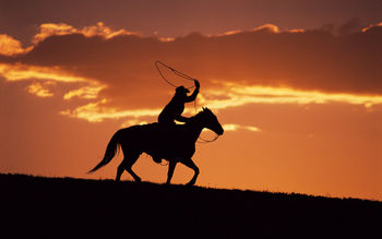 Western Cowboy at Sunset screenshot
