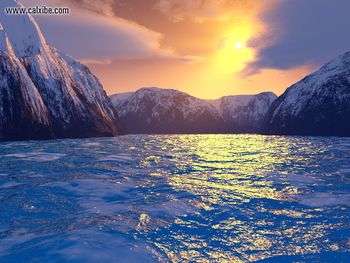 Whitecapped Mountains And Water screenshot
