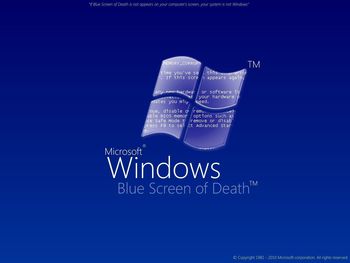 Windows, Blue Screen Of Death screenshot